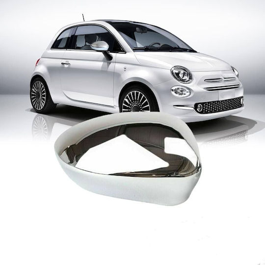 Mirror Cover Fiat 500 2007-2015 2015+ Chrome Right 1 Piece