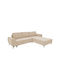 Settee Ъгъл Диван Спалня Текстил със съхранение Beige Shade 286x204x93см.