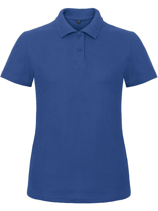 B&C Id.001 Damen Werbe-Polo-T-Shirt Royal