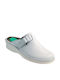 Emanuele Leather Anatomic White Clogs