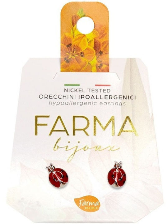 Farma Bijoux Hypoallergenic Ladybug Earrings 8x6mm