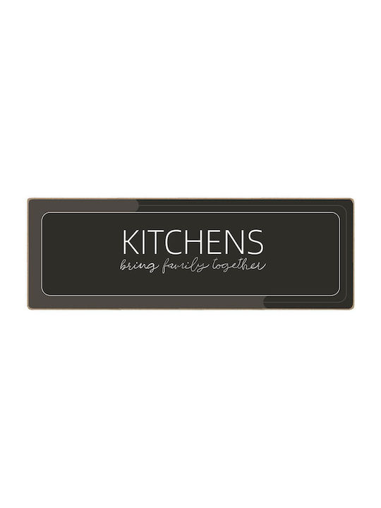 Home Use Kitchen Mat Huh-0217 Non-Slip Fabric 150x50cm 3.5mm Thickness Brown