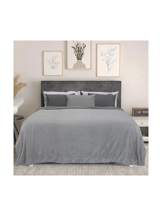 Lino Home Decke Samt Grey 150x200cm