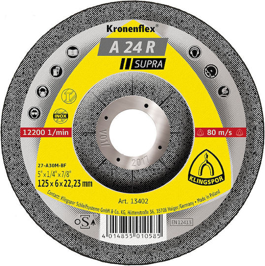 Disc Grinding Steel A24rsupr.115*6.0*22 Pcs.1 231860 Kl13401