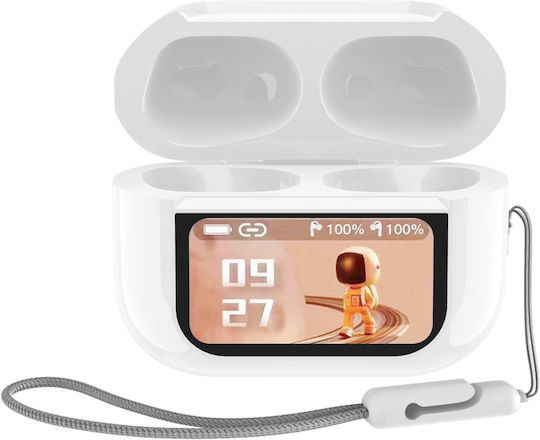 Tuqin QW20 In-ear Bluetooth Handsfree Ακουστικά με Αντοχή στον Ιδρώτα και Θήκη Φόρτισης Λευκά