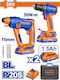 Wadfow WOS240681 Σετ Δραπανοκατσάβιδο & Πιστολέτο Brushless 20V με 2 Μπαταρίες 1.5Ah και Θήκη
