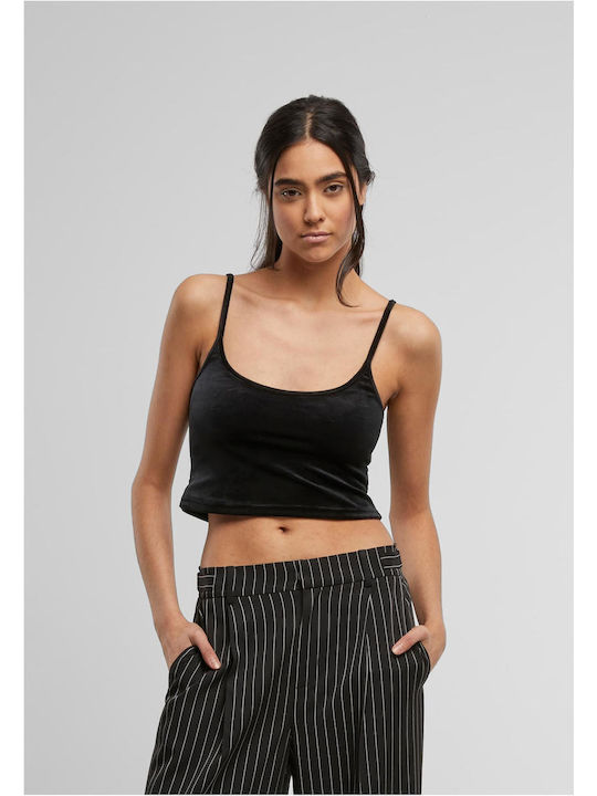 Damen Bluse Samt Black