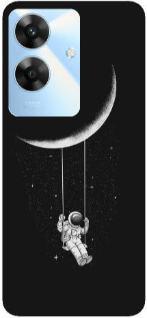 Realme Note 60 Schwing auf Mond Transparente Silikon TPU Hülle