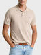 Polo Kurzarmbluse Beige