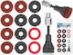 Set Cleaning Wheel Hubs Auto Bolt Nut Cleaning Set Abrasive Disc Wheel Hub Cleaning Geko