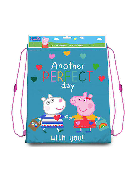 Peppa Pig Geantă pentru Copii Săculeț Albastru 40bucx30buccm. Peppa Pig Geantă pentru Copii Săculeț Albastru 40bucx30buccm.