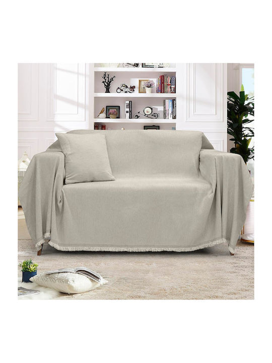 Lino Home Valio Three-Seater Sofa Throw Chenill...