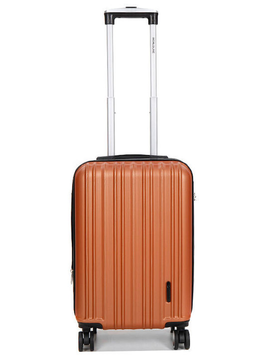 WORLDLINE Kabinenreisekoffer Hartschalen Orange mit 4 Räder Höhe 55cm