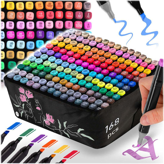 Nukido Zeichenmarker 2mm Dicke Set 168Stück