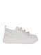 Γυναικεία Sneakers White Rectangular Lt Gold