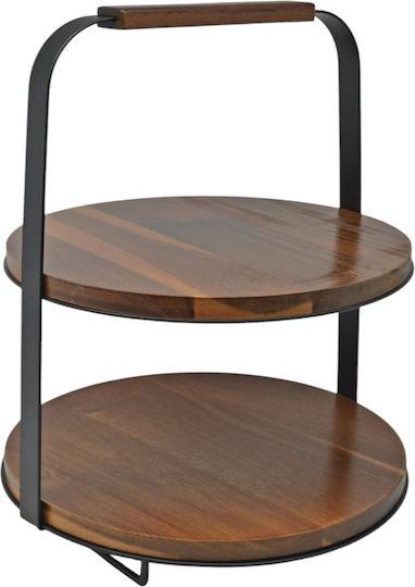 Ankor Ξύλινη Εταζέρα 2 Ορόφων Μαύρη Ø26xY30.5cm Π26xΜ26xΥ30.5cm Ankor Ξύλινη Εταζέρα 2 Ορόφων Μαύρη Ø26xY30.5cm Π26xΜ26xΥ30.5cm