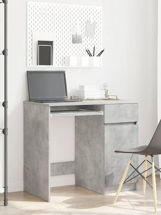 Desk Wooden Grey Concrete 86x49x76cm