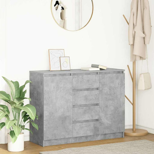 vidaXL Office Storage Drawers & Cabinets Wooden Grey 100.5x35x76cm