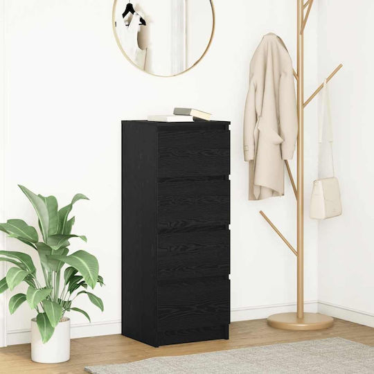 Schublade Büro Black Velvet-Black Metal 37.5x35x99cm