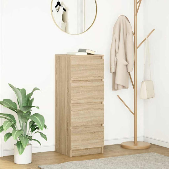 Büroaufbewahrungsschublade Holzbraun 37,5x35x99cm
