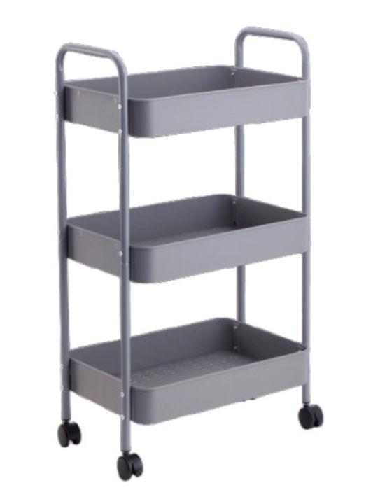 Sidirela Plastic Kitchen Trolley 3 Tiers Gray 44.5x29.5x79cm