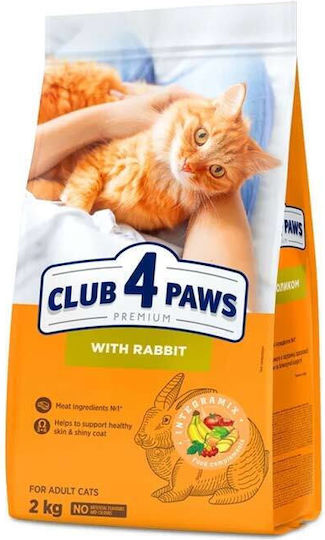 Club 4 Paws Premium Ξηρά Τροφή για Ενήλικες Γάτες με Κουνέλι 2kg