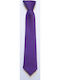 Victoria Children's Solid Satin Tie with Elastic 28cm Purple