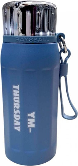 Bottle Thermos Stainless Steel / Plastic 650ml Blue