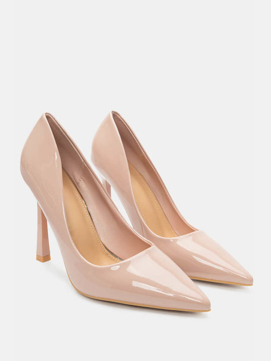 Luigi Pointed Toe Beige Heels