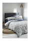 Vesta Home Duvet Cover Set Cotton Single with Pillowcase 170x240 Como-1 Blue