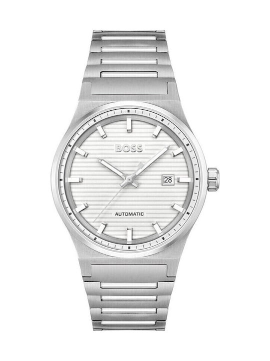 Boss Candor Men's Watch 41mm Automatic With Sil...