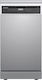 Pyramis Freistehender Geschirrspüler für 10 Gedecke B44.8xH84.5cm Inox PDWGE 45FS