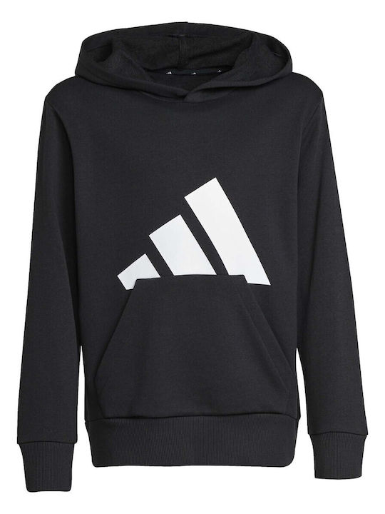 Kids Sweatshirt with Hood and Pockets Black Ft Hd