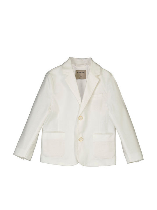 Mayoral Kids' Blazer Cream
