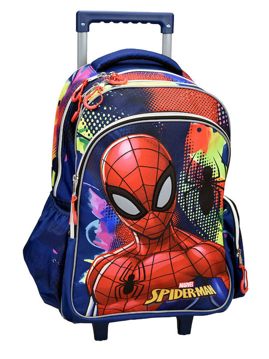 Spiderman School Bag Trolley Red 2024