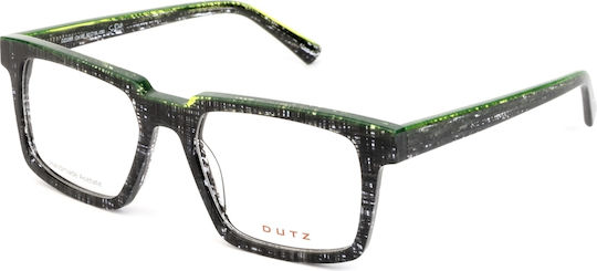 Dutz 2265 C95 Herren Square Schwarz-Grün Brillen mit Sehstärke