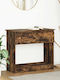 Wooden Console Table Coffee L85.5xW38.5xH74.5cm