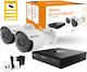 Golmar Surveillance System Cameras Analog 1080p with Recorder & Hard Disk 2TB