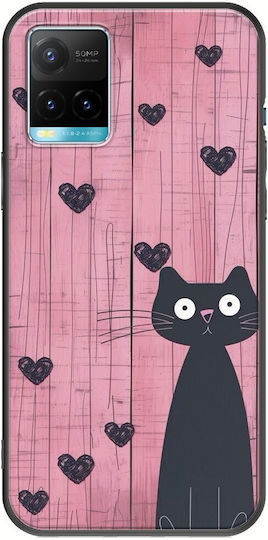 Husă de Valentine's Day Pisica este Dragoste pentru Vivo Y33s Negru TPU Negru Silicon