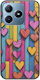 Valentine's Day Wooden Love Case Realme C63 Black TPU Black Silicone