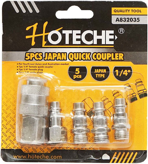 Quick Coupling Set Air Hoses Pneumatic Tools 5 Pieces