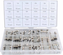 Glass Fuse Assortment Set 6x30mm 0.5a-30a 180 Pieces