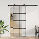 Sliding Door Hardware Set Black 90x205 Cm Tempe...