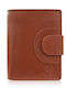 Small Leather Women's Wallet Classic with RFID Tabac Brown