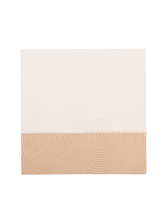 Πινακας Τετραγωνος Fb94519 Mdf Λευκο-καφε Χρωμα 80x4 Πάχος X80υεκ