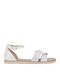 Flache Sandalen für Damen in Weiß Farbe
