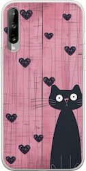 Valentinstag Katze ist Liebe Samsung Galaxy A30s Flexibles TPU Transparentes Silikon Case