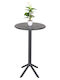 Outdoor Bar Free Standing Polypropylene Table Gray 60x60x106cm