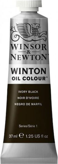 Winsor & Newton 37ml Winton Öl Elfenbeinschwarz