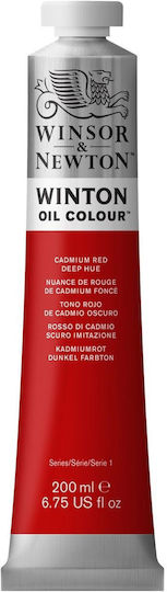 Winsor & Newton 200 ml Winton Öl Cadmiumrot Tiefton